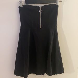 Express romper with zip up sweetheart top